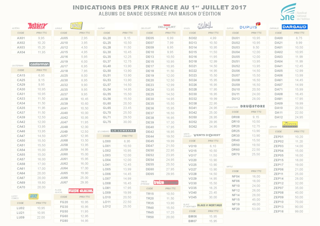 GRILLEDEPRIXBDSNEJUILLET2017 Syndicat national de l'édition